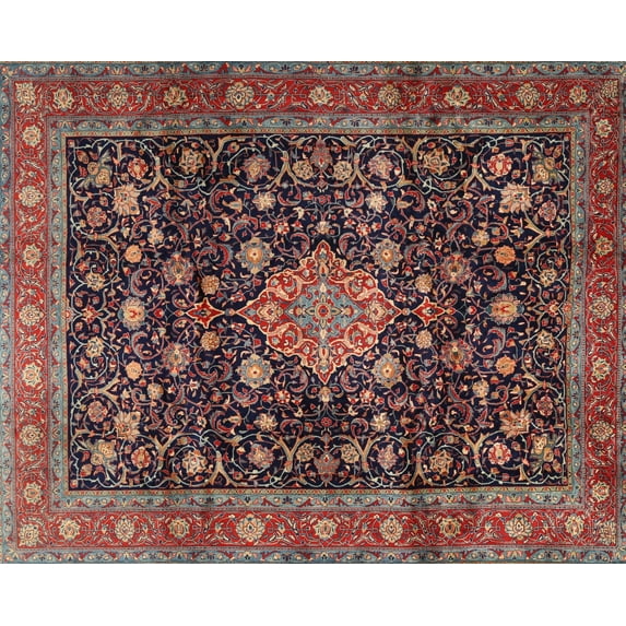 Ahgly Company Indoor Rectangle Traditional Dark Almond Brown Medallion Area Rugs, 8' x 12'