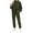 Army Green, variant on Womens Track Suits 2 Piece Set Classic Crew Neck Long Sleeve Sweatshirt & Drawstring Jogger Pants Suit Comfort Corduroy Sweatsuits for Women Fashion Solid Color Lounge Sets with Pockets M