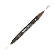 Marvy Uchida Dual-Tipped Ball & Brush Fabric Marker - Brown
