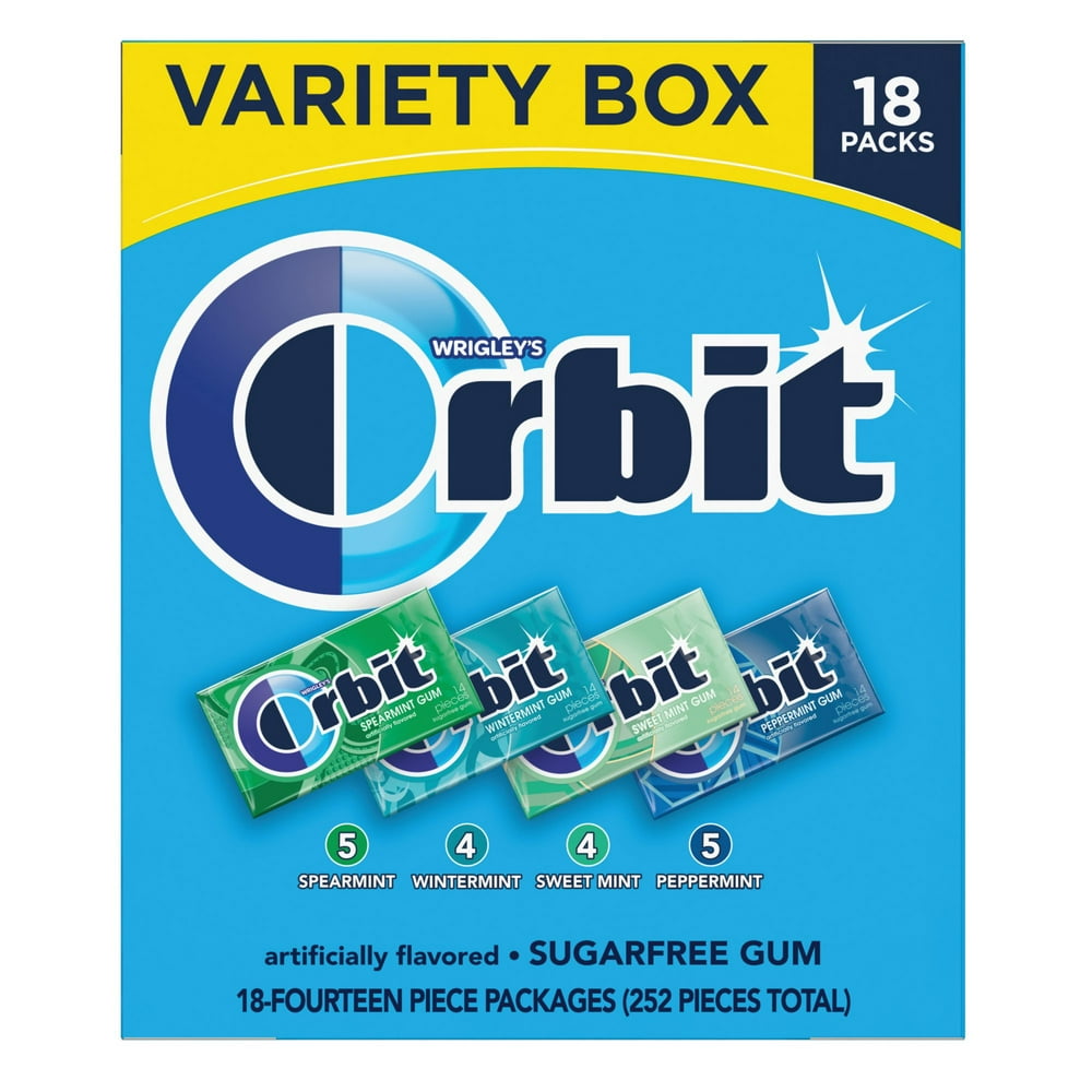 Orbit SugarFree Gum Mint Variety Pack 18 pack. 14 count.