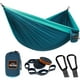 thumbnail image 1 of AnorTrek Hamaca para Acampar, Hamaca de paracaídas portátil súper liviana con Dos Correas para árboles Hamacas para árboles de Viaje de Nylon Simples o Dobles para Acampar Mochilero Senderismo Azul y, 1 of 5