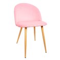 thumbnail image 1 of Silla Velvet Mirel Vanguardista De Comedor Tapizada En Terciopelo Rosa 1 Pieza GN-FC04, 1 of 9