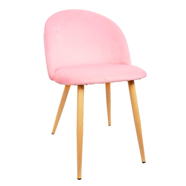 Silla Velvet Mirel Vanguardista De Comedor Tapizada En Terciopelo Rosa 1 Pieza GN-FC04