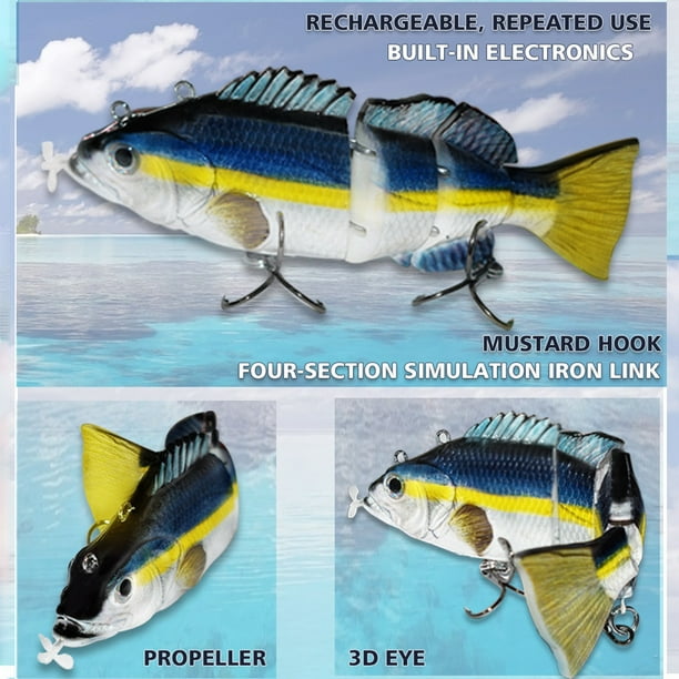 SHAR Electric Bait Swimming Robotic Segment Fishing Lure USB