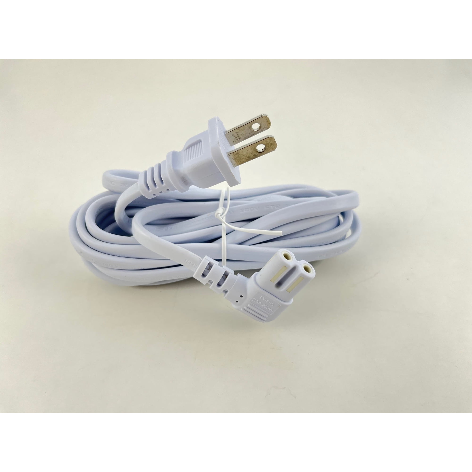 [UL Listed] OMNIHIL White Extra Long 10FT L-Shaped C7 Power Cord Replacement for Samsung Q-series Dolby Soundbar HW-Q800D / HW-Q800D/ZA