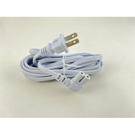 [UL Listed] OMNIHIL Extra Long White 10FT L-Shaped C7 Power Cord Replacement for Samsung HW-T400 Soundbar