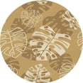thumbnail image 1 of Ahgly Company Indoor Round Patterned Cinnamon Brown Area Rugs, 6' Round, 1 of 6