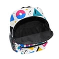 thumbnail image 6 of FORMRS School Backpack with Front Zippered Pocket 12" Student Travel Daypack, Yellow Retro Shapes, 6 of 6
