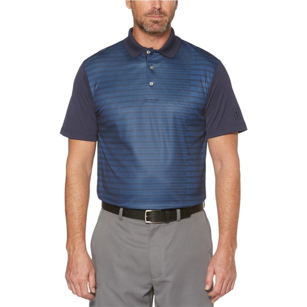 PGA Tour Polo de rugby a rayas para hombre, azul, extragrande PGA Tour polo, rugbi