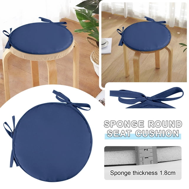 Coussin de Siège Rond pour Chaise de Jardin, Tabouret de Patio Extérieur et Salle à Manger, Confort