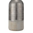 thumbnail image 4 of Benzara BM241214 Ceramic Table Lamp with Formal Stripes, White & Silver, 4 of 5