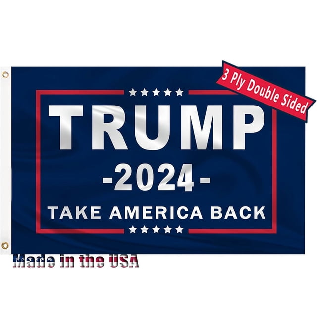 ¡Campaña con descuento!Bandera 2024 para exteriores, 3 capas, 240D, poliéster 2024, costura de 4 filas de hilo con cabecera de lona y ojales de latón para ventana de pared de patio de habitación