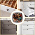 thumbnail image 6 of 4 Pcs Cabinet Handle Drawer Pulls Thanksgiving Turkey Knobs with Screws Square Furniture Office Cabinet Knob Decoration, 6 of 7