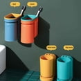 thumbnail image 7 of Toothbrush Rack with Wall Mounted Storage Box for Oral Care Essentials Featuring Punching Mouthwash Cup and Toothbrush Cup for Organized Bathroom Countertop and Couples Use Topliu, 7 of 7