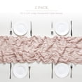 thumbnail image 2 of Ksopiavobs 2 Pack Cheesecloth Table Runner 35 x 118 Inches Gauze Table Runner 10Ft Boho Rustic Decorations for Wedding Decor Reception Bridal Shower Holiday Party, Dusty Pink, 2 of 7