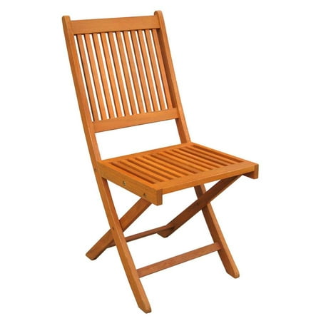 Balau Wood Folding Patio Chair Set Of 2 Walmart Com