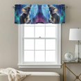 thumbnail image 3 of Elephant Valance Curtain Watercolor Roaring Elephant Fantasy Universe Planet Tree Window Valances Rod Pocket Short Curtains Window Treatments for Kitchen Bedroom Bathroom Laundry 56" x 16", 3 of 9