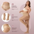 thumbnail image 4 of Manzi Women's Plus Size Oil Shiny Pantyhose 15D Shimmer Silky Tights High Waist Stockings 2 Pairs, 4 of 7