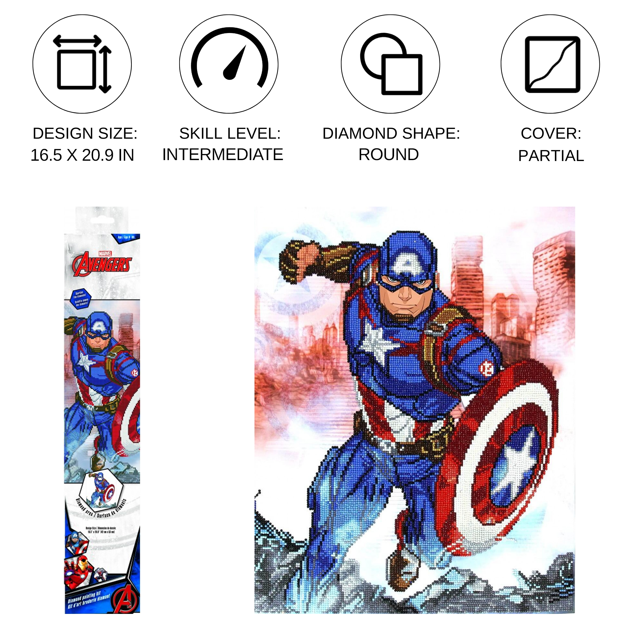 Diamond Dotz Kits - Cap in Action Diamond Painting Artwork Kit Diamond Painting Kits, Diamond Art Kits for Adults, Gem Art,  Diamond Art, Diamond Dotz Kits