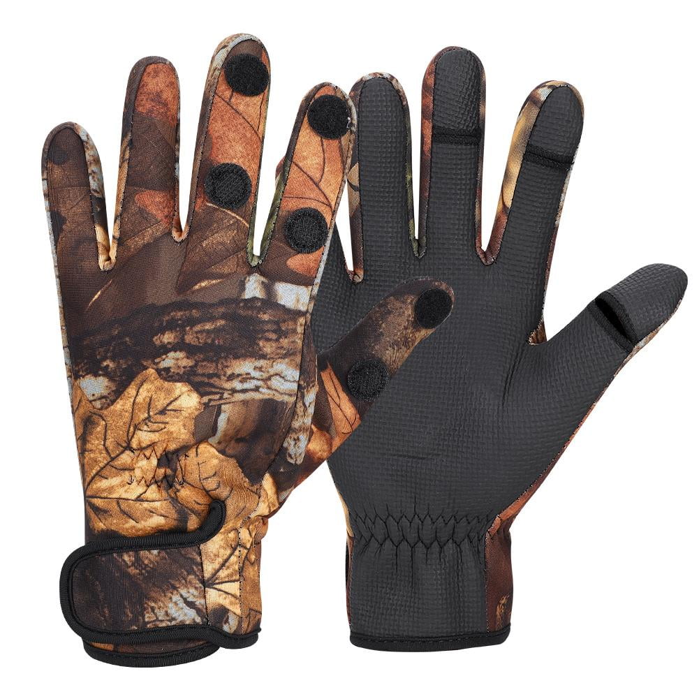 LYUMO1 Pair Winter Outdoor Fishing Gloves Sports Skiing Windproof