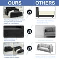 thumbnail image 5 of Aukfa 3 in 1 Convertible Sofa Bed, 55" Velvet Loveseat Sleeper with 2 Pillows & USB Port, Black, 5 of 11