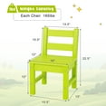 thumbnail image 2 of Gymax 2 Pcs Chaises pour Enfants Intérieur Extérieur Robuste Tout Temps Chaise d'Apprentissage Verte, 2 of 8