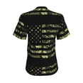 thumbnail image 3 of Uemuo American Flag Camo Printed Women's Classic V-Neck T-Shirt - Soft, Breathable, Moisture-Wicking, Perfect for Casual, Office, Travel, and Everyday Wear-Medium, 3 of 5
