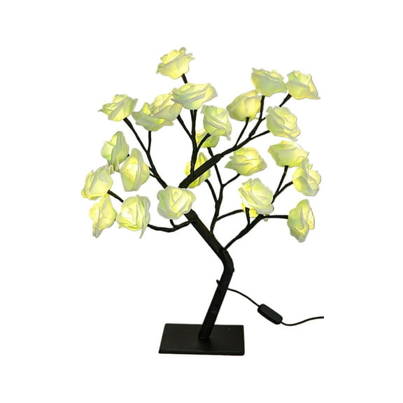 Uutvmp Rose Tree Lamp Colorful Light Up LED Rose Tree Table Lamp, USB Operated Lighted Tree Gifts for Valentine's Day Wedding Anniversary Birthday Mother's Day Bedroom Decoration