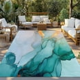 thumbnail image 3 of Fsddascl Turquoise Marble Outdoor Rug for Patio/Deck/Porch, Non-Slip Large Area Rug 5 x 8 Ft, Modern Marble Geometric Textured Indoor Outdoor Rugs Washable Area Rugs, Reversible Camping Rug Carpet, 3 of 5