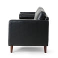 thumbnail image 5 of Miekor Furniture Mirod Comfy 3-seat Sofa with Wooden Legs, PU, for Living Room and Study BS0057, 5 of 6