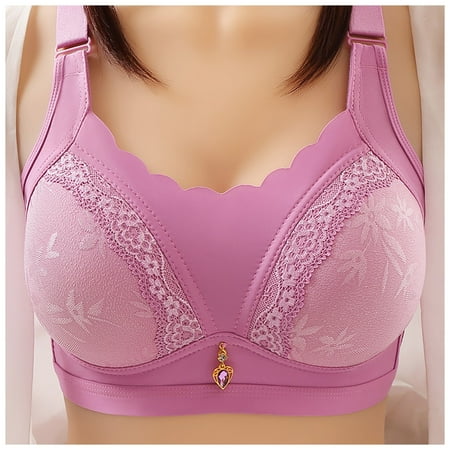 

DENGDENG Women s Push Up Wirefree Full-Coverage Bra Comfortable Bras Lightly Wireless Underwire