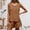 Brown, variant on Women's Shorts Suit Set for Everyday Wear Sleeveless Knit Top and Classic Short Co-ord Ensemble without Pockets for Casual Spring Summer Light Blue M