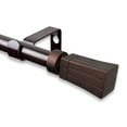 thumbnail image 3 of Home Window Decorative Flare Curtain Rod 28-48 inch - Cocoa, 3 of 3