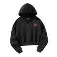 thumbnail image 3 of Sudaderas con capucha con cordón, sudaderas con capucha para mujer, estampado de palabras de amor, ropa negra para mujer con corte holgado para ir de XL, 3 of 8