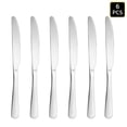 thumbnail image 6 of 24pcs Silver stainless steel cutlery 1010 round handle knife, fork and spoon cutlery set suitable for family dinner hotel, 6 of 9