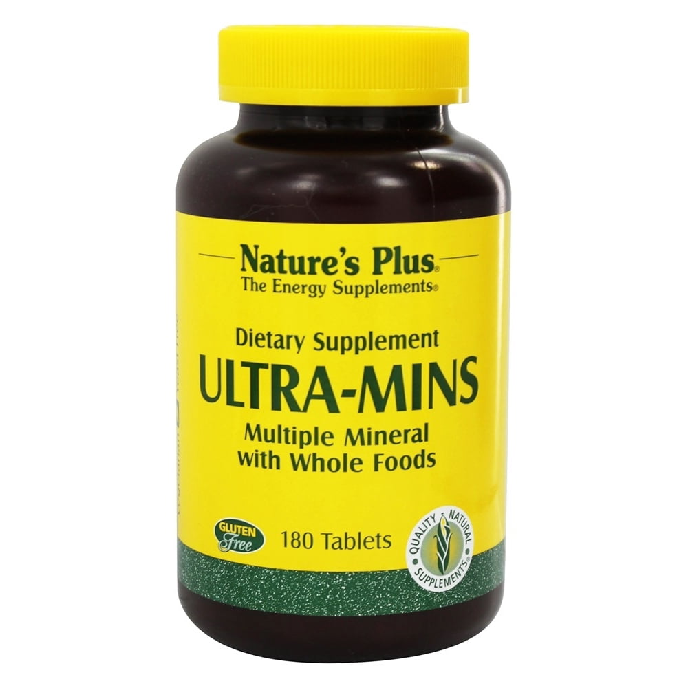 Nature's Plus UltraMins Multiple Mineral Supplement 180 Tablets