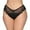 Black, variant on yunLCZ Women's Cotton Underwear High Waist Women Sleepwear Plus Size Open Butt Back Crotchless Lace Bow Caged Bottom