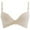 Beige Bras, variant on SMihono T-Shirt Bras for Women Wireless Lightweight 1/2 Cup Push up Padded Soft Breathable Cute Sleep Bras Trendy Bralette Beige 36/80AB