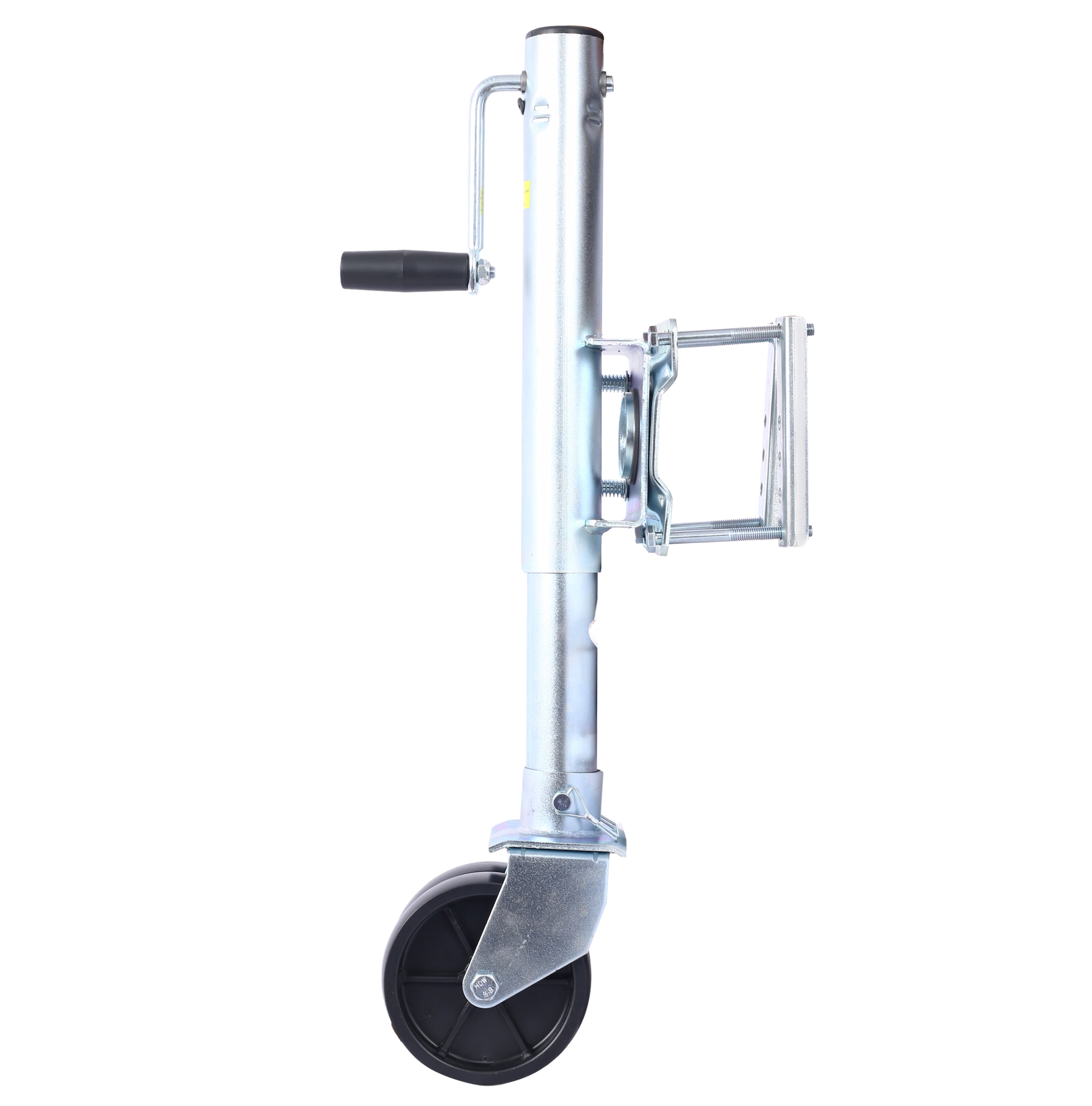 Boat Trailer Jack 34.5in 1500lb - Bolt-on Tongue Jack with PP Wheels & Handle - RV, Horse, Utility Trailers