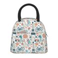 thumbnail image 1 of Fotbe Eiffel Tower Bolsa de Almuerzo con Estampado, Lonchera Aislada, Contenedor de Comida Reutilizable Tipo Cooler a Prueba de Fugas, 1 of 6