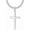 18 Inch Big Silver Cross Pendant 1.5" * 1.0", variant on 925 Sterling Silver Cross Necklace, 14K Gold Plated Sterling Silver Cross Pendant with Top Craftsmanship, 4mm Stainless Steel Cuban Chain Necklace for Men and Women, 16–26 Inch