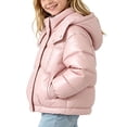 thumbnail image 4 of Atogsazn Childrens Girls Puffer Jacket Kids Casual Full Zip Long Sleeve Coat Thick Warm Winter Outerwear Clothes Pink 3-4 Years Fashion, 4 of 5