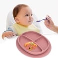 thumbnail image 3 of Plato de Succión para Bebé Libre de BPA Apto para Lavavajillas en Microondas Seguro para Evitar Resbalones Plato Dividido Portátil de Silicona para Niños Pequeños ANGGREK  Otros, 3 of 8