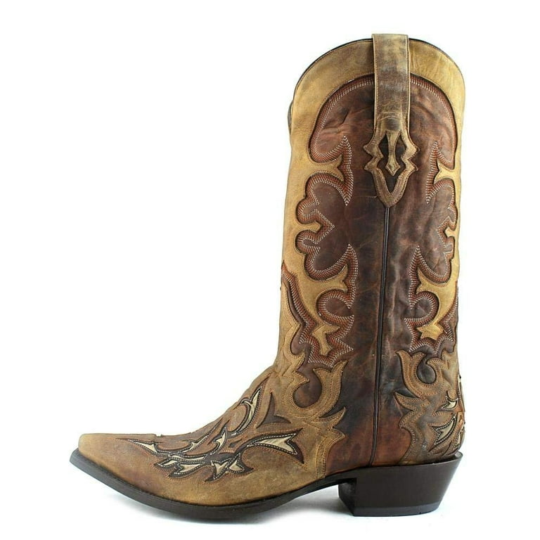 CORRAL Men s Inlay Snip Toe Cowboy Boots G1144 8.5 EE W US Walmart