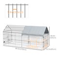 thumbnail image 3 of PawHut 87" Small Animal Cage for Chicken, Rabbits, Chinchillas with Roof, 3 of 10