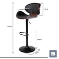 thumbnail image 3 of Banco Alto Silla Para Bar Barra Giratorio Ajustable Respaldo, 3 of 7