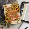 thumbnail image 3 of FORUDESIGNS Butterfly Sunflower Print Bible Case for Women Men Be Still And Know That I Am God Bible Cover Case Lightweight Scripture Bag Bible Protective with Handle and Zipper, M, 3 of 7