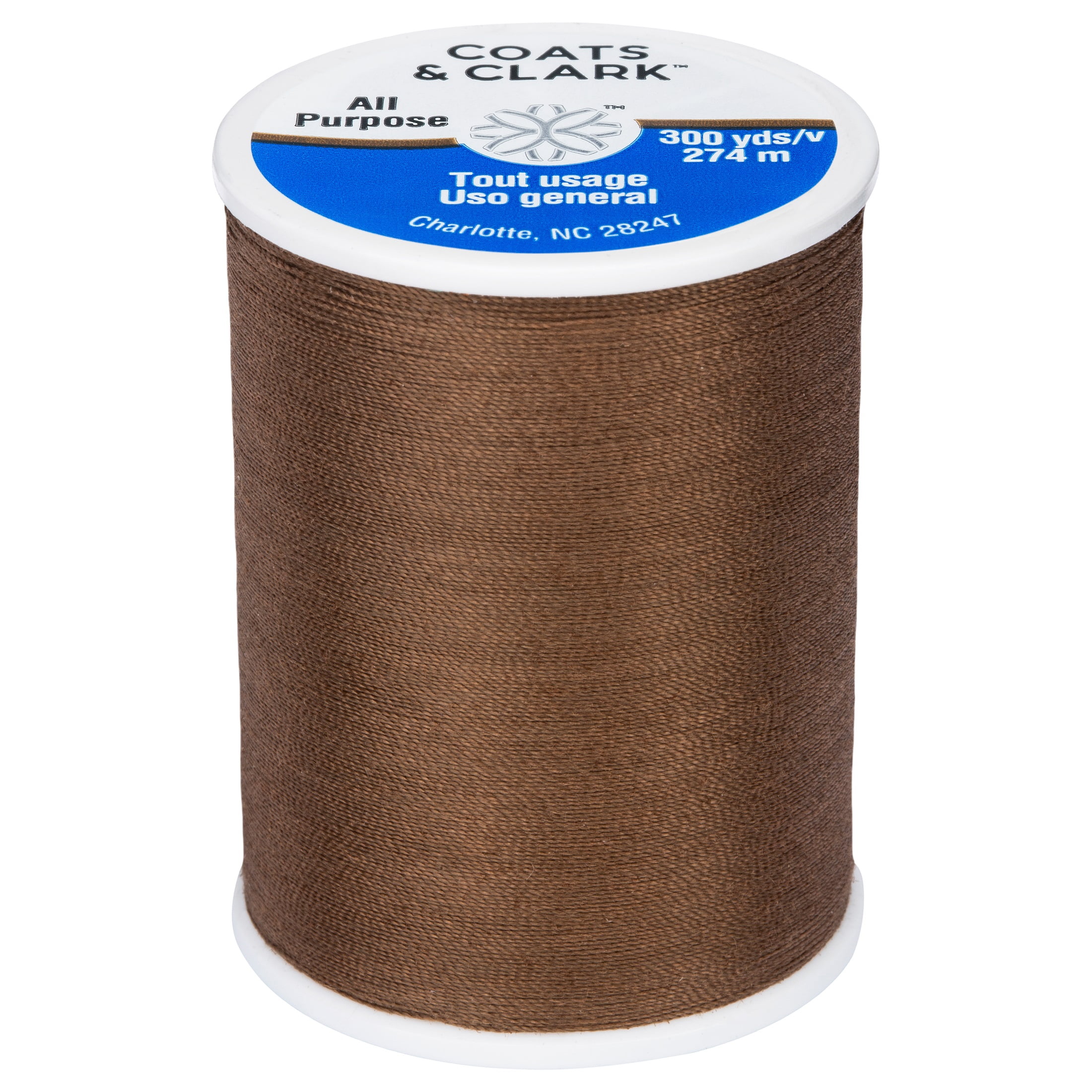 (3 pack) Coats & Clark All Purpose Espresso Polyester Thread, 300 Yards