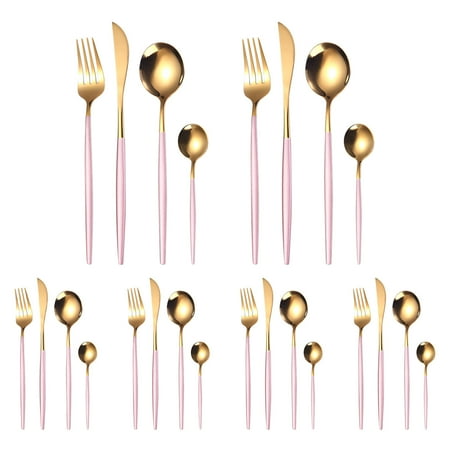 

HP95 24 Piece Stainless Steel Cutlery Set For 6 People Including Spoon Knife And Fork Polish