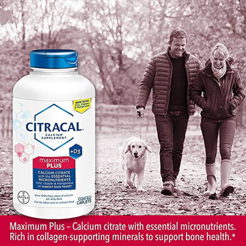 Citracal Maximum Plus Calcium Citrate With Vitamin D3, Caplets, 207ct (180+27 Bonus Pack)